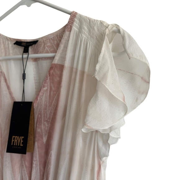 NWT Frye Shibori V-Neck Dress, Deauville Mauve, Size XS - Picture 6 of 12